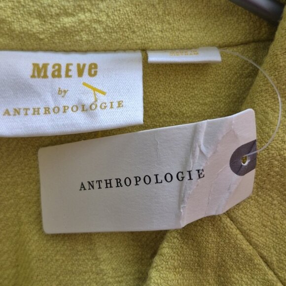 MAEVE by Anthropologie Cropped Yellow Double Breasted Blazer - Picture 7 of 9